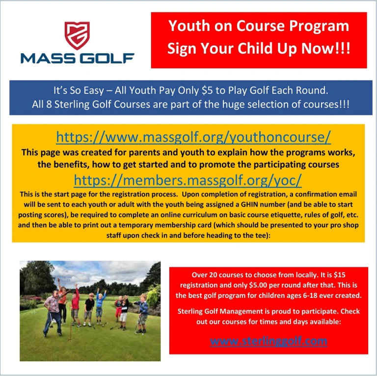 Youth on Course Program flyer